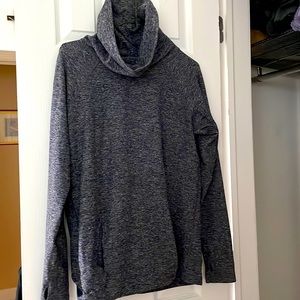 lululemon athletica Women's Heathered Dark Gray Cowl Neck Pullover